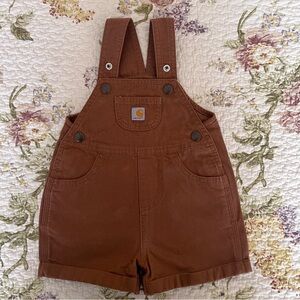 Carhartt Brown Girls Overalls Shorts 9M
